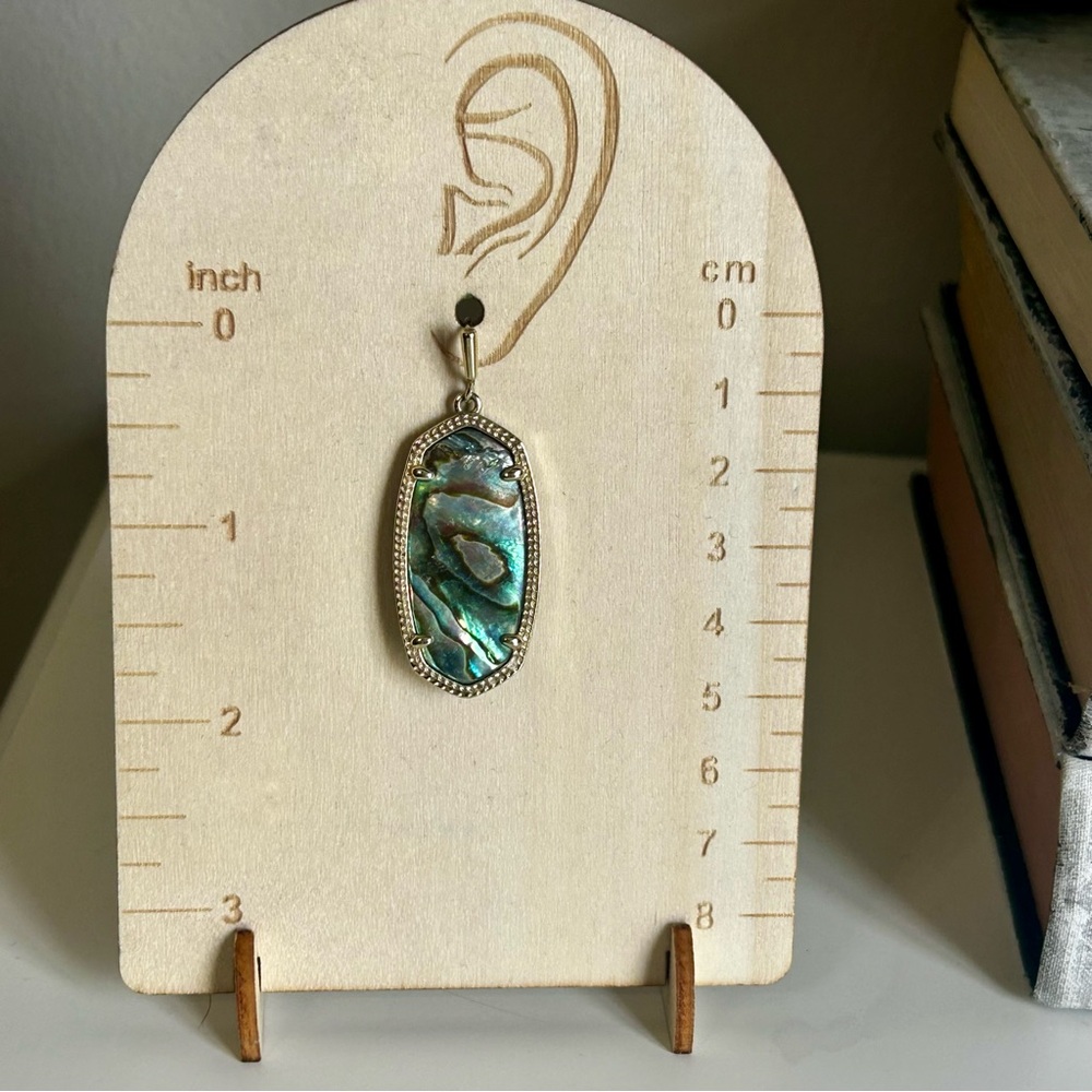 Kendra Scott Iridescent Abalone Earrings with Gold Accents - Picture 4 of 7
